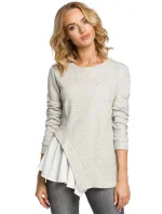 Dámská halenka model 20982635 Světle šedá - Moe Dámská halenka model 20982635 Světle šedá - Moe