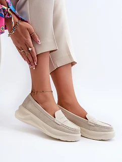 Dámské mokasíny Filidia 24PB18-6889 krémové - Evento