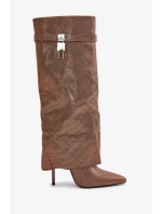 Kozačky na podpatku  model 202721 Step in style