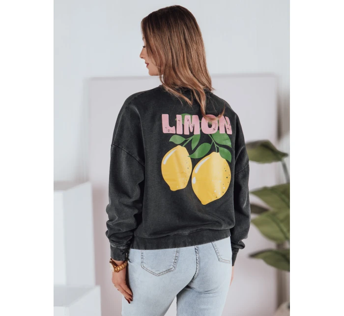 Dámská mikina LEMONFIT grafitové barvy v jedné velikosti FashionStreet BY1348
