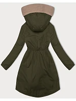 Dámská bunda v khaki barvě se stahováním v pase model 20829981 - S'WEST Dámská bunda v khaki barvě se stahováním v pase model 20829981 - S'WEST