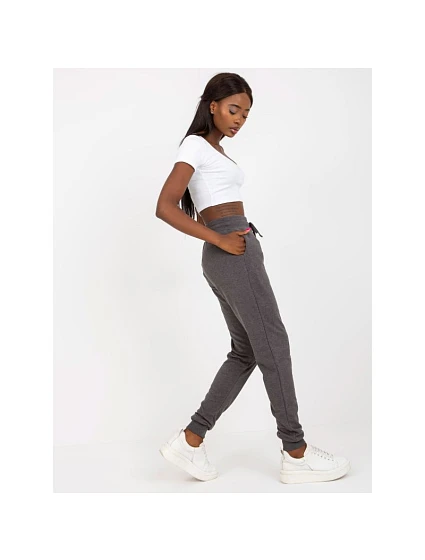 Tmavě šedé melanžové základní tepláky model 21462239 - BASIC FEEL GOOD