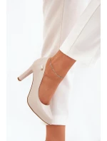 Dámské lodičky na podpatku světle béžové Sergio Leone Campbell Dámské lodičky na podpatku světle béžové Sergio Leone Campbell