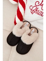 Dámské pantofle s kožíškem Černé model 21772644 - Boto Dámské pantofle s kožíškem Černé model 21772644 - Boto