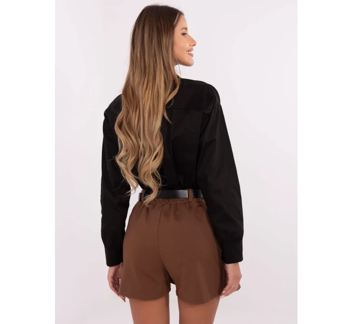 DHJ SD šortky A8757.92P hnědé