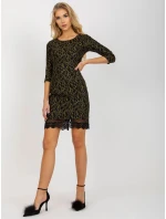 Dámské šaty LK SK model 17925136 černé a zlaté - FPrice Dámské šaty LK SK model 17925136 černé a zlaté - FPrice