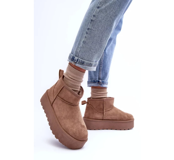 Kůže Sněhové Boty Na Platformě Tmavě Hnědé Corcoran Kůže Sněhové Boty Na Platformě Tmavě Hnědé Corcoran