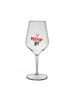 MILUJI TĚ! (SRDÍČKO) - čirá nerozbitná sklenice na víno 470 ml MILUJI TĚ! (SRDÍČKO) - čirá nerozbitná sklenice na víno 470 ml