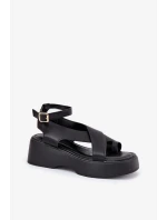 Dámské sandály na platformě Černá model 21321783 - Inello