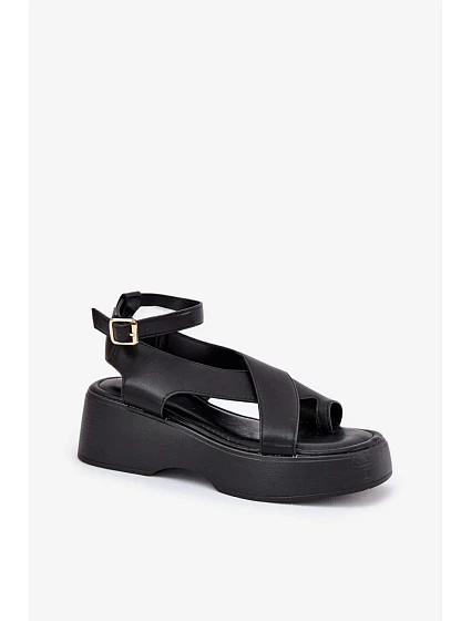 Dámské sandály na platformě Černá model 21321783 - Inello