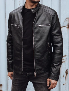 Pánská kožená bunda černá FashionStreet TX4736