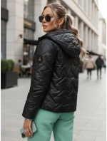 Dámská prošívaná bunda s kapucí černá FashionStreet TY5551