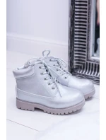 práškové stříbrné teplé Dětské boty traper Dexter práškové stříbrné teplé Dětské boty traper Dexter