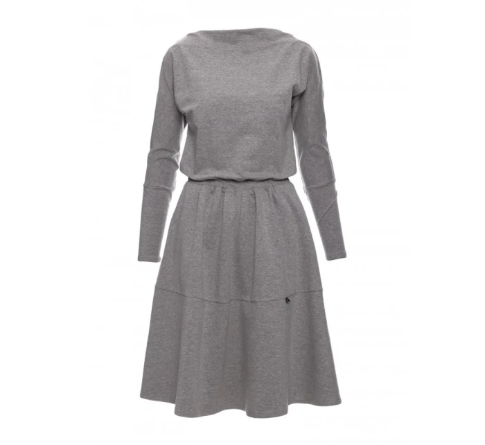 B087 Šaty midi střihu - šedé