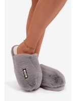 Dámské huňaté pantofle – šedé Belinna Dámské huňaté pantofle – šedé Belinna