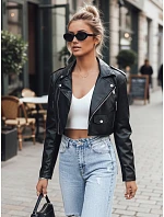 Dámské koženková bunda TY5370 černá - FashionStreet