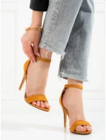 Módní dámské Brązowy sandály na jehlovém podpatku Módní dámské Brązowy sandály na jehlovém podpatku