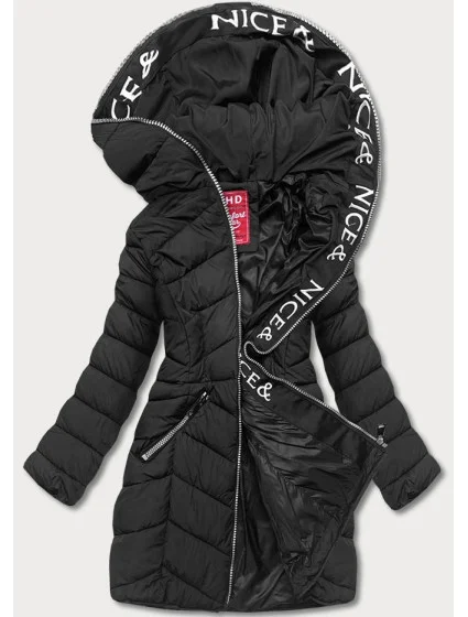 Černá dámská péřová bunda pro přechodné období model 17729163 - LHD Černá dámská péřová bunda pro přechodné období model 17729163 - LHD