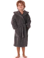 Dětský župan Athena s kapucí 9116 antracit - Vestis