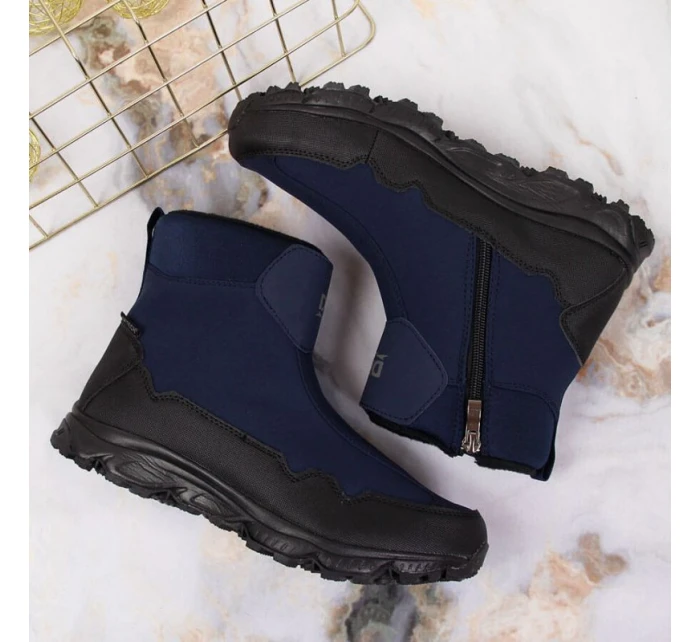 Zimní sněhové boty nepromokavé tmavě modré DK Zimní sněhové boty nepromokavé tmavě modré DK
