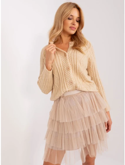 Sweter AT SW beżowy model 18955284 - FPrice Sweter AT SW beżowy model 18955284 - FPrice