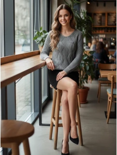 CHICRAY dámský svetr světle šedý FashionStreet MY2395