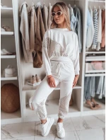 Dámské tepláky ELEGRA v barvě ecru FashionStreet UY2514