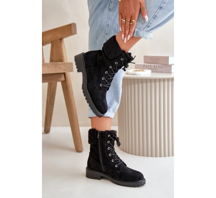 Dámské podšité boty workery na zip černé Mivael Dámské podšité boty workery na zip černé Mivael