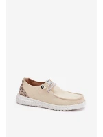 Lehké Dámské Polobotky Béžové model 21694797 - VINCEZA Lehké Dámské Polobotky Béžové model 21694797 - VINCEZA