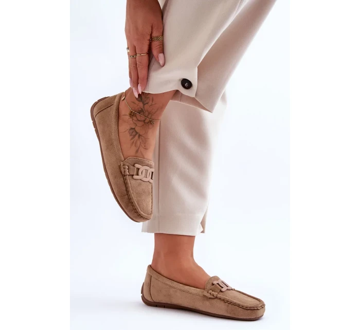 Dámské módní semišové mokasíny hnědé Rabell Dámské módní semišové mokasíny hnědé Rabell