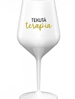 TEKUTÁ TERAPIA - biely nerozbitný pohár na víno 470 ml