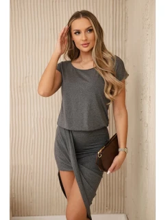 Asymetrické šaty graphite melange