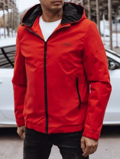 Pánská přechodná bunda s kapucí červená Dstreet TX4886