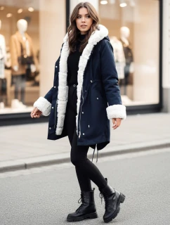 Dámská zimní bunda navy blue Dstreet model 21982597 - FashionStreet