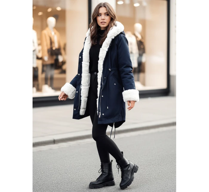 Dámská zimní bunda navy blue Dstreet model 21982597 - FashionStreet