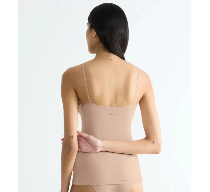 sloggi GO Daily Cotton Spaghetti Top - BROWN - SLOGGI BROWN - SLOGGI