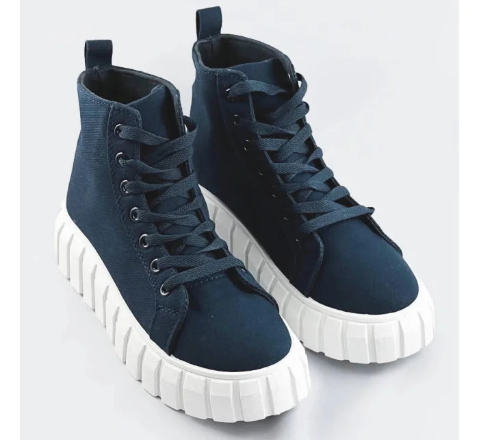 Tmavě modré šněrovací boty (XA060)