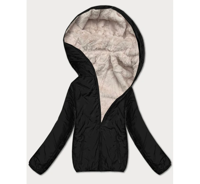 Dwustronna kurtka przejściowa damska S'West czarny-beż (B8546-1046)