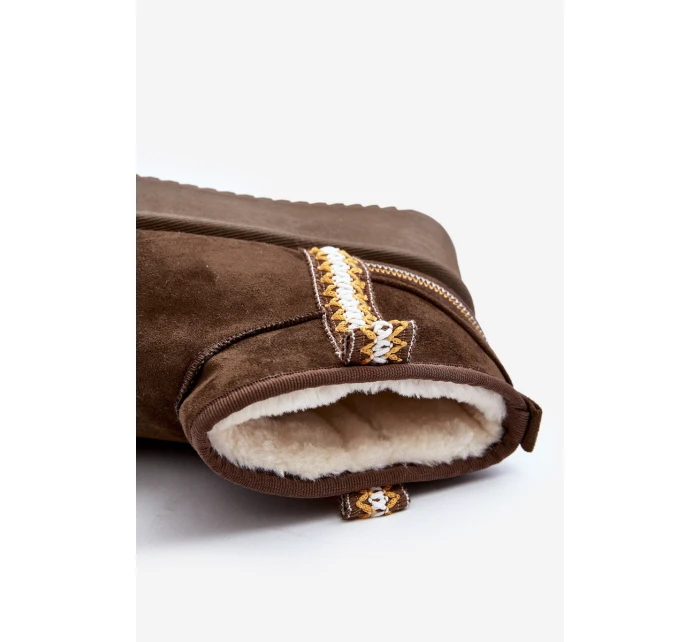 Sněhule na platformě se vzorem tmavě zelené model 21645946 - Boto