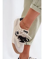 Dámské tenisky s dvojitým šněrováním Big Star model 22042687 Béžové - Big Star Shoes