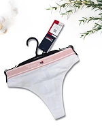 Dámská tanga UW0UW04199-YBR bílo-růžové - Tommy Hilfiger