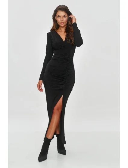 Večerní šaty model 21046456 černé - Makadamia