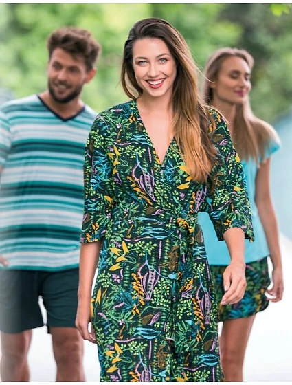 Klíč LGL 574 A26 3/4 S-XL dámský župan Klíč LGL 574 A26 3/4 S-XL dámský župan