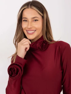 Dámská halenka ve vínové bordó barvě s růžemi Goodlookin (272611)