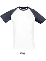 SOL'S Funky Pánské 2-barevné raglánové tričko 25.1190 white/navy