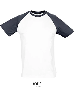 SOL'S Funky Pánské 2-barevné raglánové tričko 25.1190 white/navy