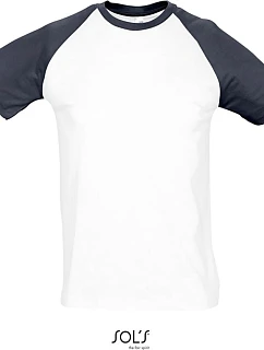 SOL'S Pánské raglánové tričko white/navy model 22519686