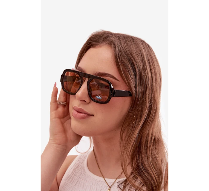 Dámské sluneční brýle s UV filtrem Černo-hnědé