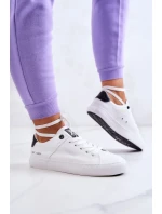 Dámské kožené tenisky Big Star - bílé/černé Dámské kožené tenisky Big Star - bílé/černé