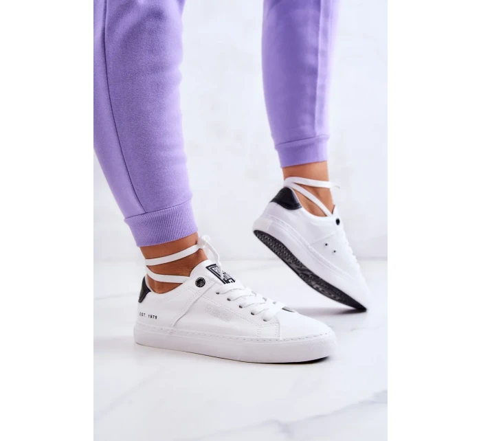 Dámské kožené tenisky Big Star - bílé/černé Dámské kožené tenisky Big Star - bílé/černé